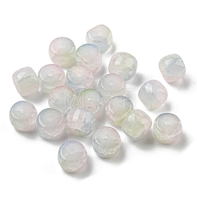 Transparent Crackle Glass Beads Strand GLAA-D012-01C-1