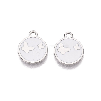 Rack Plating Alloy Enamel Pendants ENAM-N070-01C-01P-01-1