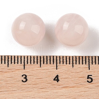 Natural Rose Quartz No Hole Sphere Beads G-K353-04A-01-1