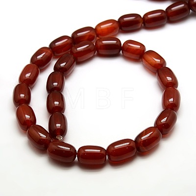 Natural Carnelian Column Beads Strands G-P063-67-1