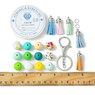 DIY Beaded Phone Charms Straps Keychain Making Kit DIY-FS0005-39A-1