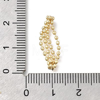 Brass Ball Chain Multi-Strand Connector Charms KK-U061-06G-1