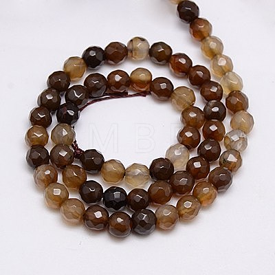 Natural Agate Beads Strands G-G580-6mm-10-1