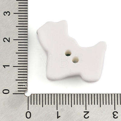 Dog Ceramic Buttons BUTT-I018-01E-02-1