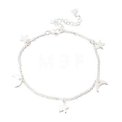 304 Stainless Steel Charm Bracelets BJEW-K305-14S-1