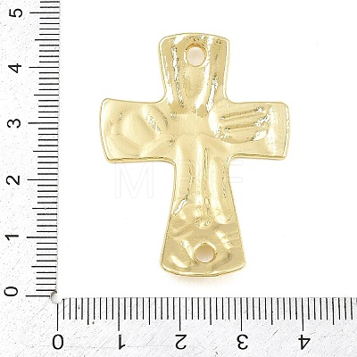 Textured Brass Connector Charm KK-CBA95AE-02A-G-1