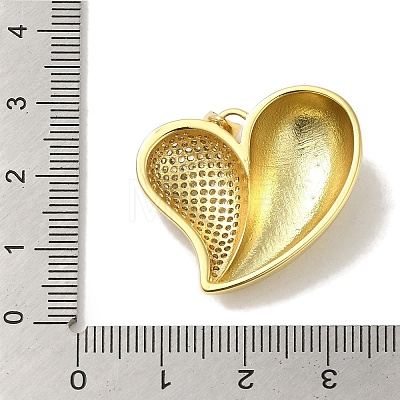 Rack Plating Brass Micro Pave Cubic Zirconia Pendants KK-P272-05G-1