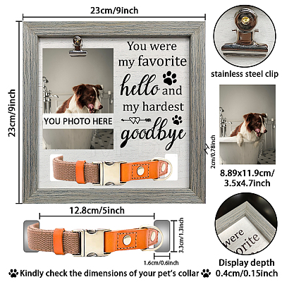 MDF Pet Photo Frames DIY-WH0525-003-1