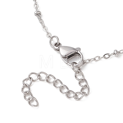 316 Stainless Steel Heart Locket Pendant 304 Stainless Steel Satellite Chain Necklaces for Women NJEW-JN05821-1