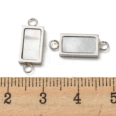 304 Stainless Steel Shell Connector Charms STAS-L022-012P-1