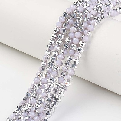 Electroplate Glass Beads Strands X-EGLA-A034-J8mm-M04-1