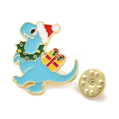 Christmas Theme Dinosaur Enamel Pins JEWB-M043-02A-1