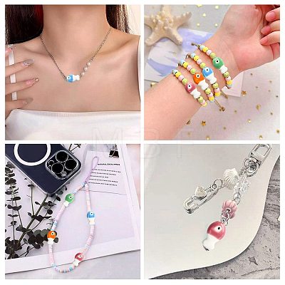 16Pcs Handmade Porcelain Ceramic Beads PORC-FS0001-68A-1