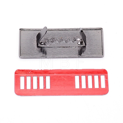Zinc Alloy Blank Tape Clip PALLOY-WH0079-77B-RS-1