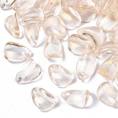 Transparent Spray Painted Glass Charms GLAA-T016-36-D01-1