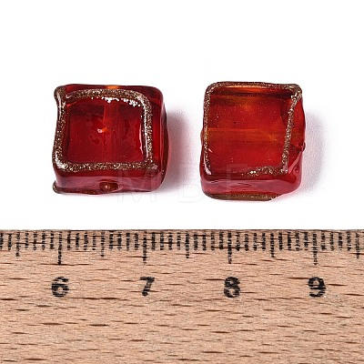 Handmade Gold Sand Lampwork Beads LAMP-N041-01H-1