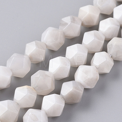 Natural White Crazy Lace Agate Beads Strands G-F668-03-8mm-1