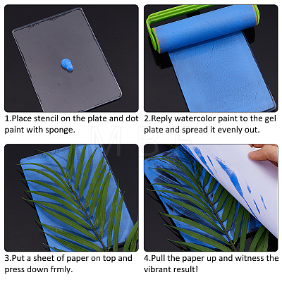Silicone Reusable Gel Printing Plate for Arts and Crafts DRAW-WH0007-006A-1