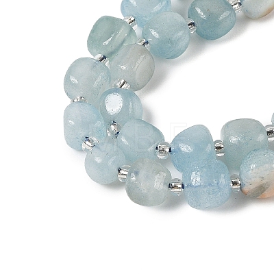 Natural Aquamarine Beads Strands G-A254-A01-01-1