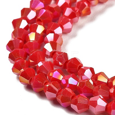 Opaque Solid Color Electroplate Glass Beads Strands X1-GLAA-F029-P4mm-A02-1
