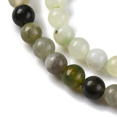 Natural New Jade Beads Strands G-F591-16-6MM-1