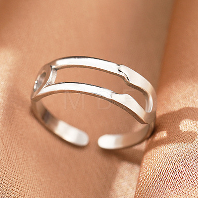 304 Stainless Steel Cuff Rings FS-WGFBCF4-08-1