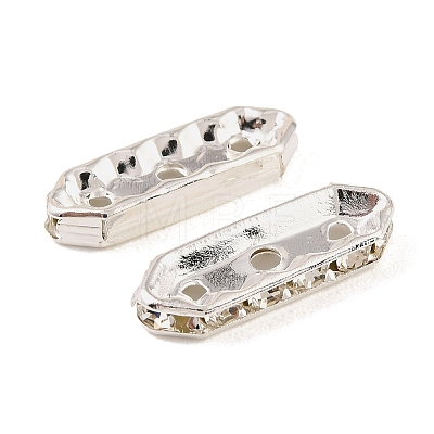Brass Crystal Rhinestone Spacer Bars RB-T019-01F-S-1