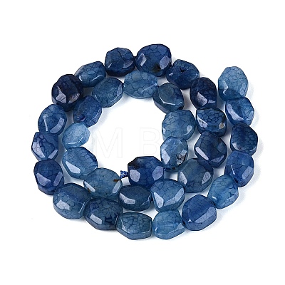 Dyed & Heated Natural Agate Beads Strands G-N359-15A-01-1