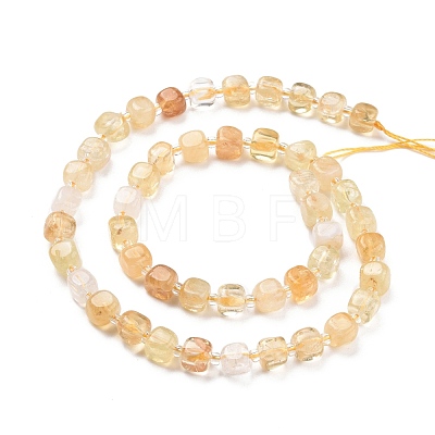 Natural Yellow Quartz Beads Strands G-K323-07-1