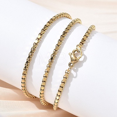 10Pcs 2.3MM 304 Stainless Steel Box Chain Necklaces NJEW-G203-05G-1
