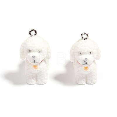 Flocky Resin Pendants RESI-A040-03D-1