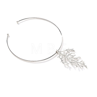 Alloy Branch Coral Shape Pendant Cuff Choker Necklaces for Women FS-WG57A45-02-1
