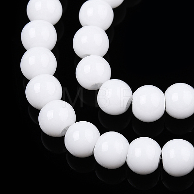 Opaque Solid Color Glass Beads Strands LS-GLAA-T032-P4mm-02-1
