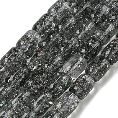 Transparent Crackle Glass Beads Strands X-GLAA-NH0001-04D-1