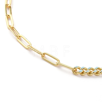 Natural Shell Hamsa Hand Pendant Necklaces NJEW-JN03240-04-1