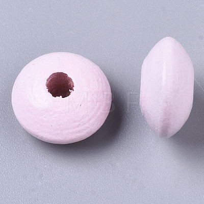 Dyed Natural Beech Wood Beads WOOD-T015-43G-1