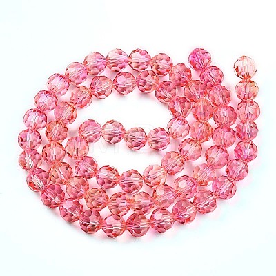 Baking Paint Transparent Glass Beads Strands DGLA-A035-T8mm-A01-1