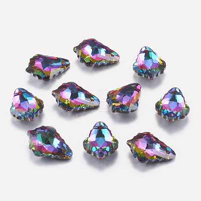 Faceted Glass Rhinestone Charms X-RGLA-F052-001VO-1