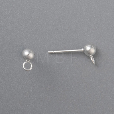304 Stainless Steel Stud Earring Findings STAS-H410-10S-B1-1