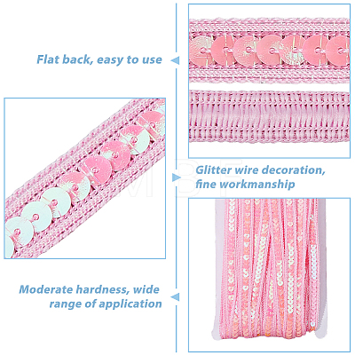 PVC Plastic Paillette Elastic Trim OCOR-WH0085-36B-1