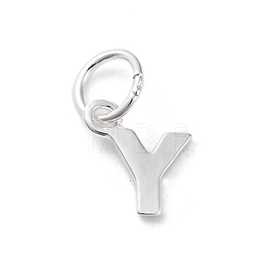 925 Sterling Silver Letter Charms STER-C012-01S-Y-1