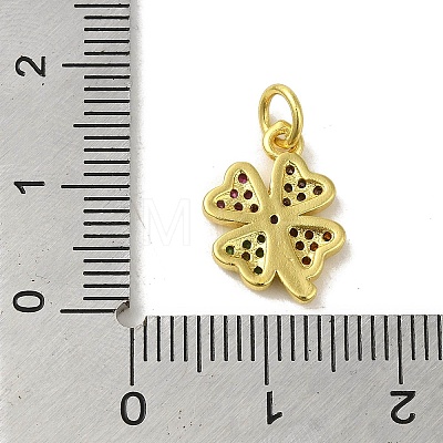 Real 18K Gold Plated Brass Pave Cubic Zirconia Pendants KK-M283-09E-02-1