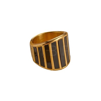 304 Stainless Steel with Natural Shell Finger Rings FS-WG31488-07-1