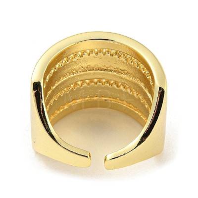 Brass Open Cuff Ring RJEW-C033-05G-1