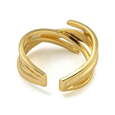 Brass Open Cuff Rings RJEW-Z050-01G-1