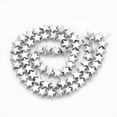 Electroplate Non-magnetic Synthetic Hematite Beads Strands G-N0321-08J-1