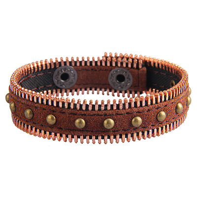 Alloy PU Leather Cord Studded Bracelets FS-WG408C4-07-1