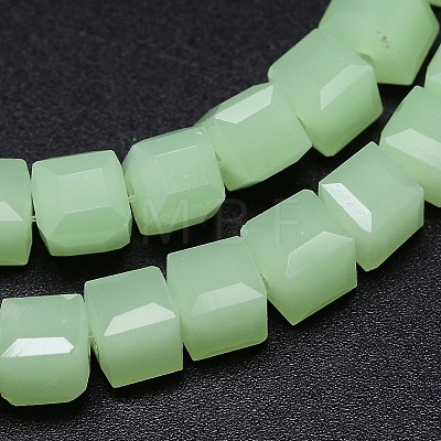 Faceted Cube Glass Bead Strands EGLA-E041-5mm-M1-1