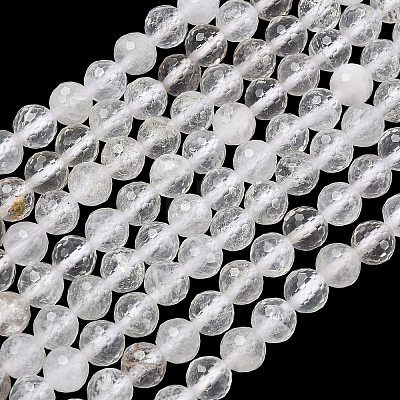 Natural Quartz Crystal Beads Strands G-Z164-B02-6mm-1