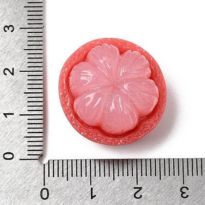 Fruit Theme Opaque Resin Cabochons RESI-C079-02C-1